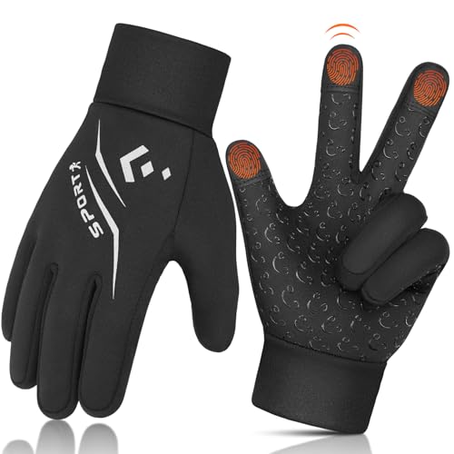 AOTOW Winter Warm Kids Cycling Gloves - Cold Weather Touchscreen