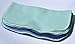 1 Ply Solid Color Flannel 8x8 Inches Little Wipes Set of 10 Assorted Blues and Greens- Proudly Made in the USA!