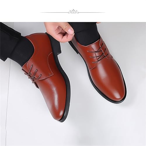 Men's Lace-up Shoes Classic Black Business Oxfords Dress Derbys for Wedding Party Evening Walking4