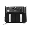 Ninja Foodi MAX Dual Zone Air Fryer [AF451UK] Smart Cook System, 9.5L, 2 Drawers, 6 Functions, Black