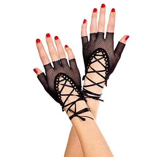 ExhilaraZ Hot New Winter Gloves Women Punk Sexy Hollow Fishnet Cross Bandage Dancing Party Half Finger Gloves ExhilaraZ Hot New Winter Gloves Women Punk Sexy Hollow Fishnet Cross Bandage Dancing Party Half Finger Gloves