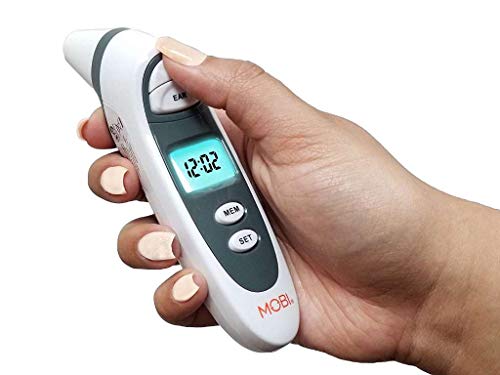 Image of MOBI DualScan Prime 2-in-1 Ear & Forehead Digital Thermometer with Food & Bottle Readings, 6+ Features