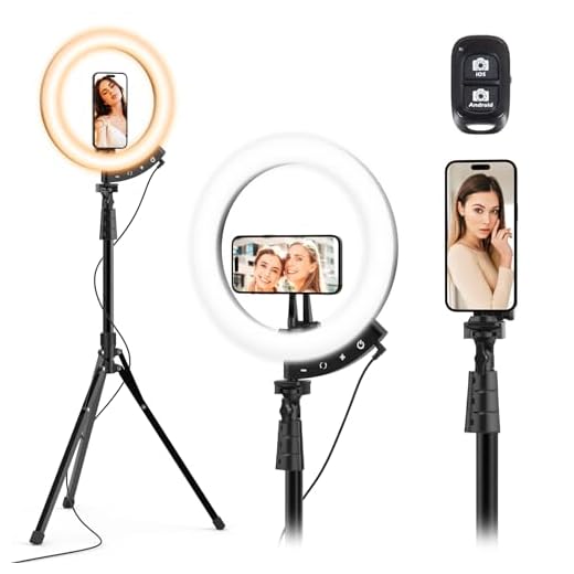 UBeesize Upgraded 12'' Ring Light with 62'' Tripod Stand and Magnetic Phone Holder,LED Selfie RingLight for iPhone with Wireless Remote,Circle Light for Tiktok/YouTube/Photography/Makeup/Live Stream