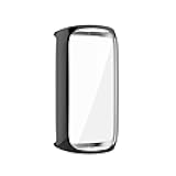 TenCloud Screen Protector Case Compatible with Fitbit Luxe Smartwatch Accessories Covers Scratched Resistant Full Protective Cover for Luxe (Black)