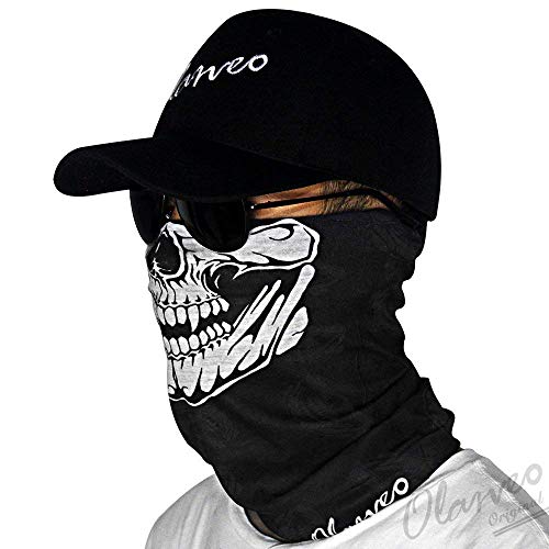 Breathable Seamless Tube Skull Scarf Half With Shade, Dust-Proof Windproof Motorcycle Bicycle Scarf For Hiking Camping Climbing Fishing Hunting Motorcycling Headband Scarf Neck Warmer #TOP2