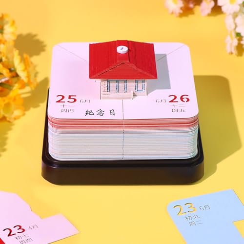 Calendrier de bureau 2026 cadeau idéal art sculpté 3D - 3