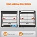 ROVSUN Pizza Warmer Food Warmer Display Countertop, Electric Commercial Food Warmer w/LED Adjustable Removable Shelves Glass Door, Pastry Display Case for Buffet Restaurant Party (26