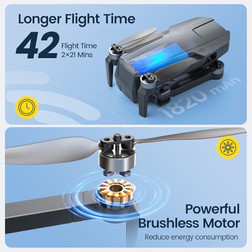 Holy Stone HS720S GPS Drone with Camera for Adults 4K Video, under 249g, 5G 2KM Tranmisson, Smart Fly, Follow Me, 2 Batteries 42-Min Flight Time, Auto Return, Beginner Friendly Mode - Image 5