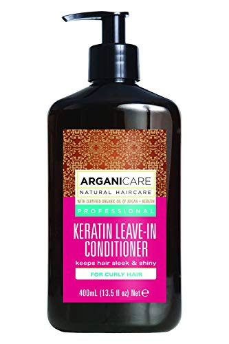 Arganicare Keratin Hydrating Leave In Conditioner With Certified Organic Argan Oil And Keratin For Curly Hair 13.5 Fl Oz #TOP4
