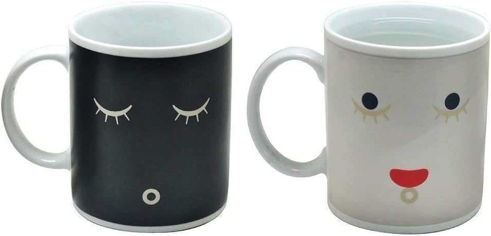 GZNIGHT Ceremic Magic Mug & Cup Heat Activated Color Changing Coffee Cup Surface Non Toxic Lead Free Cadmium Mug Premium Quality Morphing Porcelain Tea Cup Great Gift 12oz（Pack of One )