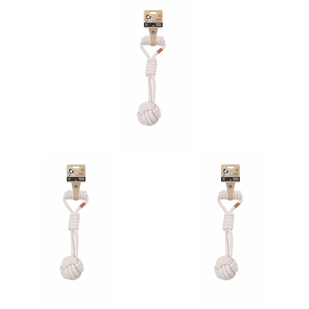M-PETS COTO WHİTE TUG BALL 36CM ÖRGÜ OYUNCAK (3 paketi)
