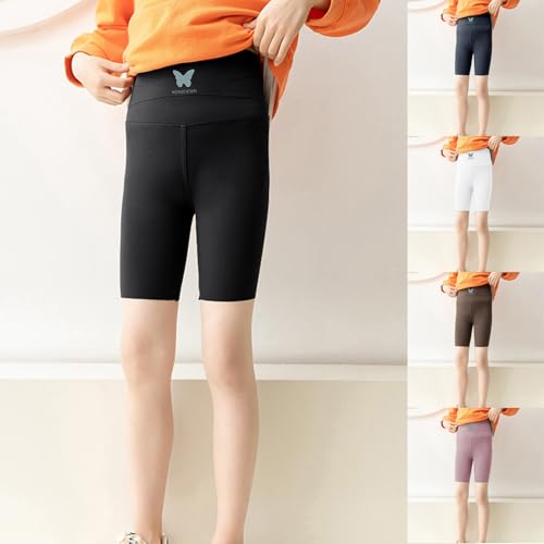 Girls Biker Athletic Shorts High Waisted Breathable Volleyball Shorts Soft Yoga Dance Gymnastics Short Leggings 3-16T3