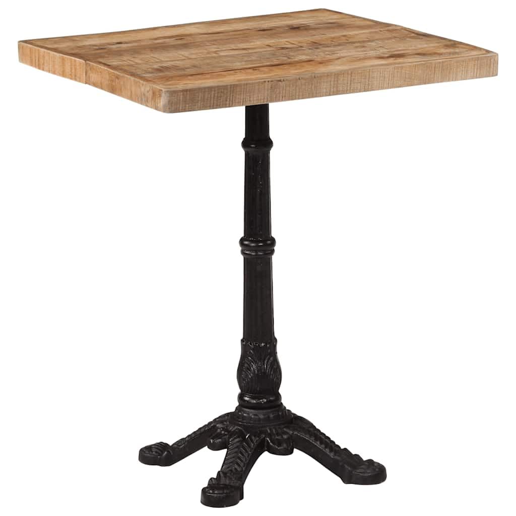 Tavolo da Bistrot 60x60x77 cm in Legno di Mango e Ghisa