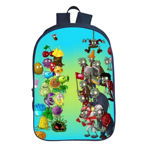 ISaikoy Game Plants vs. Zombies Backpack School Bag Student Bag Handbag Satchel Daypack Color B3