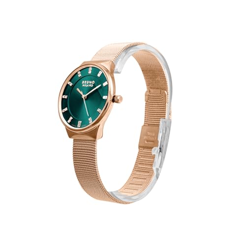 Image of BRUNO MILANO Stylish Watches Mesh Band Shiny Dial for Women and Girls