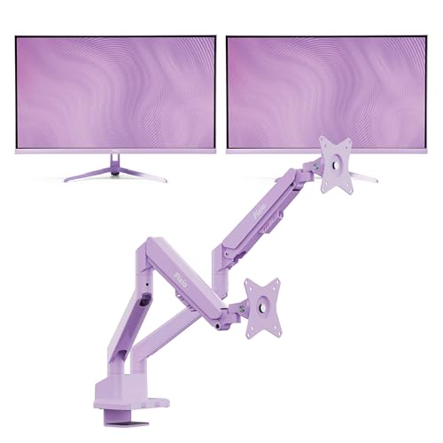 Image of Pixio Two PX279 Wave Purple 27 inch 240Hz Refresh Rate FHD 1080p Resolution Fast IPS Panel 1ms GTG Resonse Time Gaming Monitor and PS1D Wave Purple Dual Monitor Arm