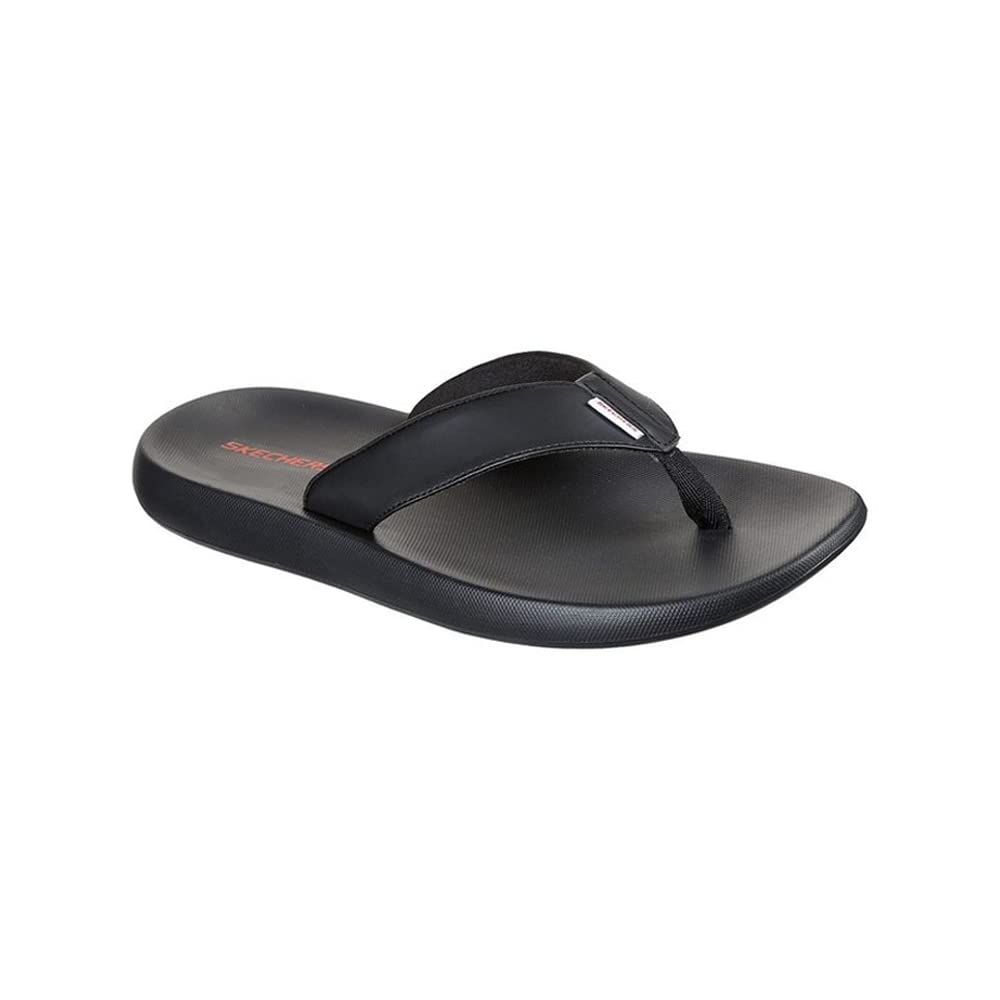 Skechers mens Eaford - Lomu BLACK Flip-Flop - 6 UK (7 US) (8790110I-BBK) (B09XMYQHDD) Amazon Price History, Amazon Price Tracker