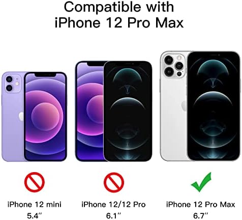 JETech Privacy Full Coverage Screen Protector for iPhone 12 Pro Max 6.7-Inch, Anti-Spy Tempered Glass Film, Edge to Edge Protection Case-Friendly, 2-Pack