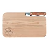 LOOXIS Personalised Breakfast Board [German Language] with Knife, Name Engraved – Gift Idea Birthday, Father's Day, Mother's Day, Women and Men – Alder Wood, Vesper Board, 26 x 15 cm, Motif 1