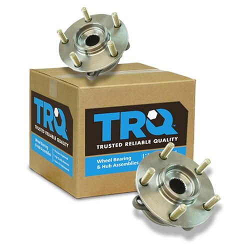 Image of TRQ Front Left and Right Wheel Bearing and Hub Assembly Set 2 Piece Compatible with 09-15 Mitsubishi Lancer Ralliart 10-15 Lancer Evolution MR 10-15 Evolution GSR 12-15 SE