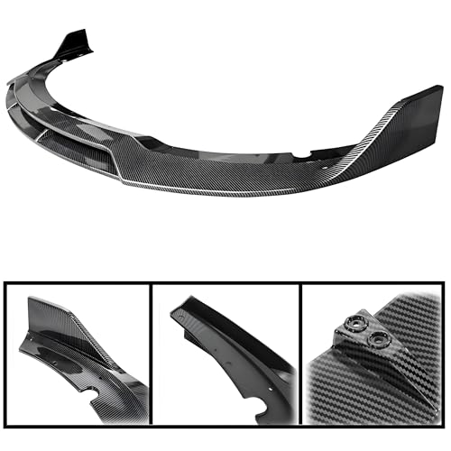 Image of Front Lip Splitter Spoiler for Dodge Charger 2015-2023 Accessories | (for SRT Hellcat, R /T, Scat Pack, Daytona, RT 392) Carbon Fiber Style, Nice Clean Mods, Aggressive Look, Easy intallation