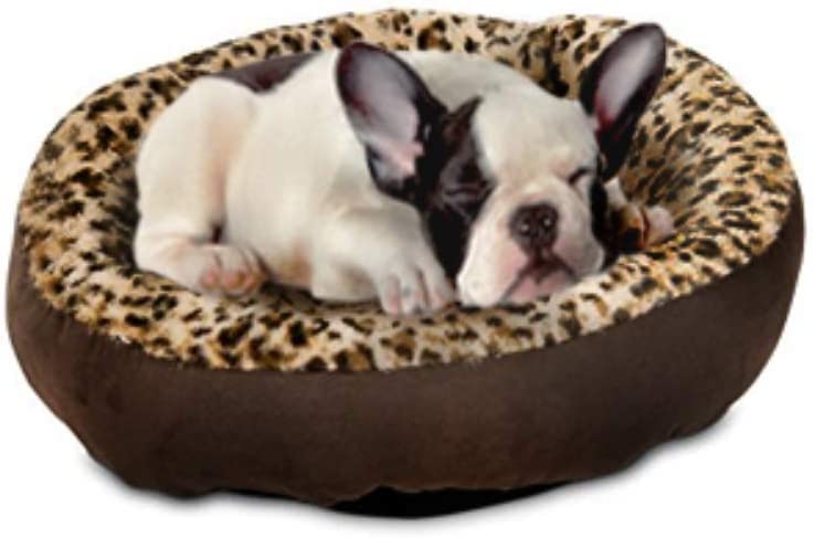 AMICA Luxurious Pet Round Animal Print Pet Bed for Dogs and Cats (Large * Brown) (B0B3S5DJM7) Amazon Price History, Amazon Price Tracker