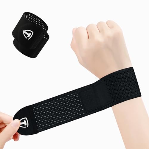 手首 サポーター 【弾性加圧/軽量通気性】 腱鞘 関節 固定 手首 サポーター 薄手 怪我防止 手首用サポーター 超薄型 吸汗速乾 圧力調節スポーツ 家事 育児 パソコン/スマホ操作 男女兼用 (2, ブラック)
