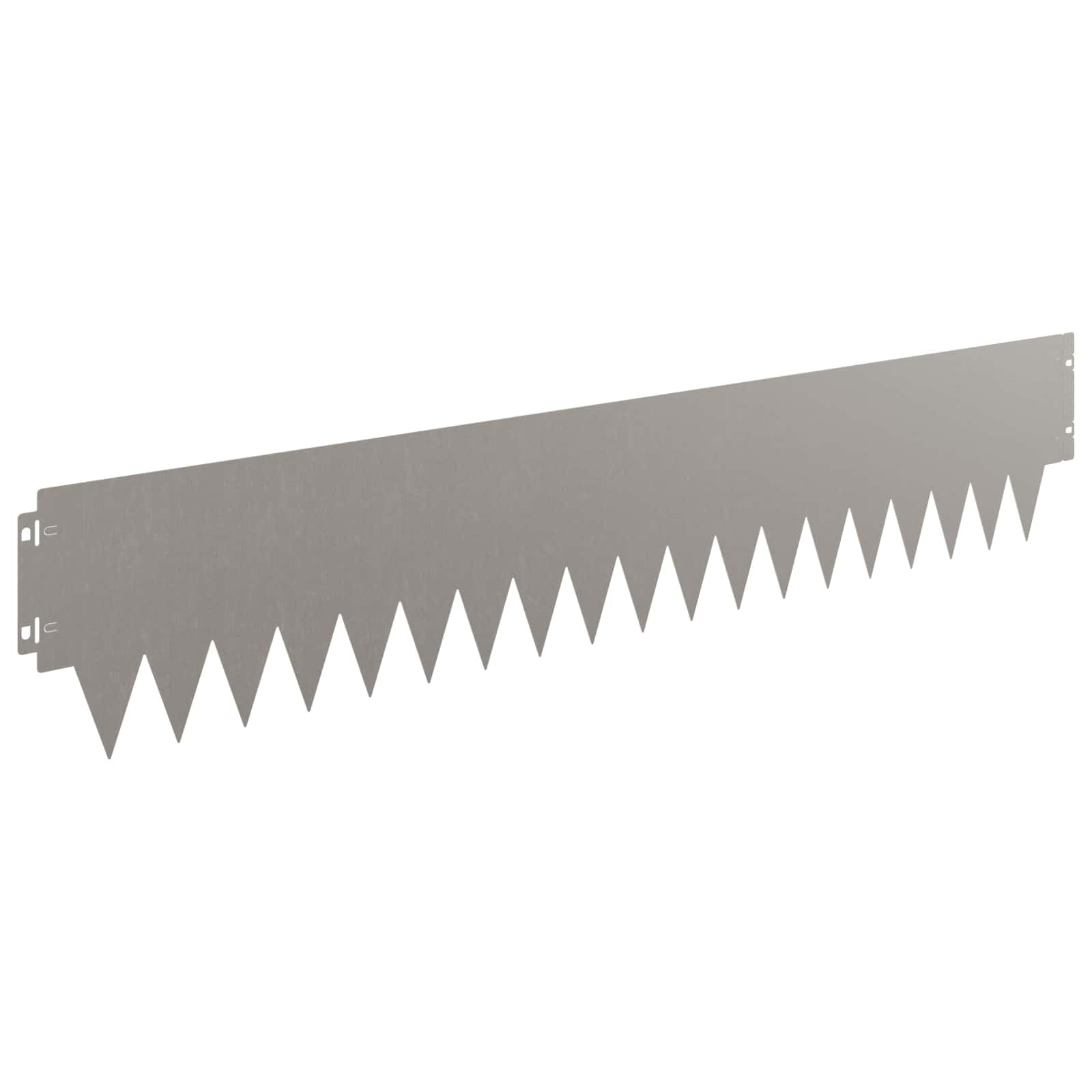 Lot de 20 bordures de pelouse - 103 x 20 cm - En métal rouillé - Système d'emboîtement - Bordure de pelouse pour jardin, pelouse et chemins