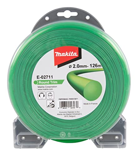 Makita E-02711 Round Trim Nylon Cord 2.0mm x 126m, Green, 2mm x 126m