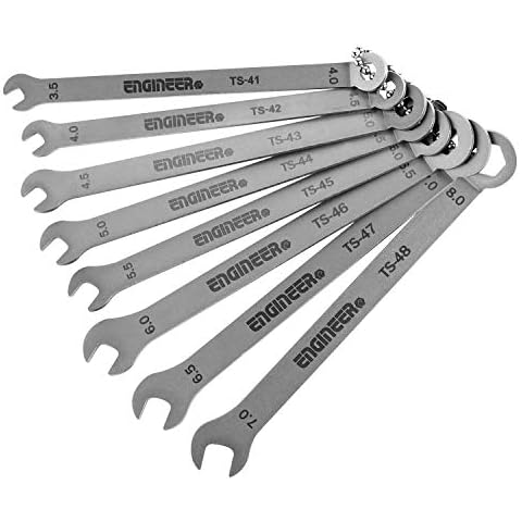 8-in-1 Super Slim/Thin Spanner Set (Low Profile,only 1.5mm Thick), Stainless Steel. ENGINEER ts-04 Cover