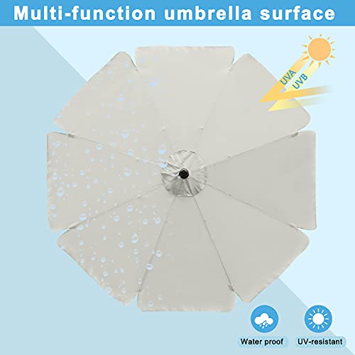 Mastercanopy Valance Patio Umbrella For Table Market -8 Ribs (10Ft, Ivory) #TOP2
