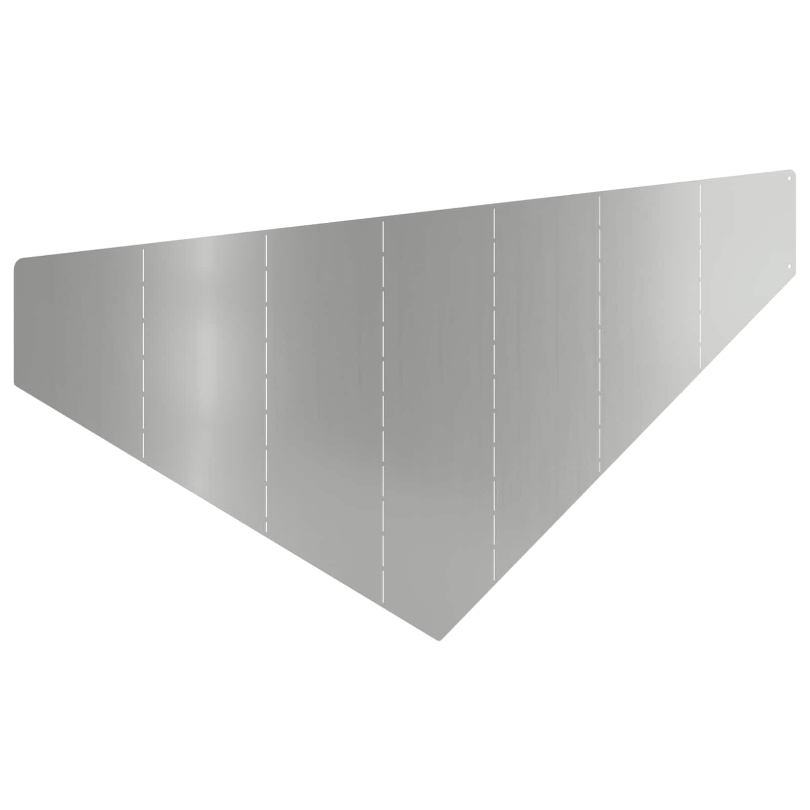 Obrzeże trawnika ze stali, 100 x 45 cm, malowane proszkowo, srebrne, elastyczne obramowanie rabatki do ogrodu, na taras, ścieżkę i trawnik, z powierzchnią odporną na warunki atmosferyczne