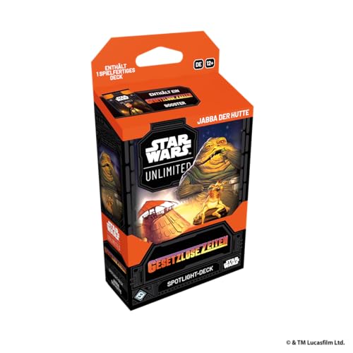 Asmodee - FFG - Star Wars: Unlimited Trading Card Game - Gesetzlose Zeiten - Spotlight Deck Jabba der Hutte Exklusive Karten TCG für Kinder und Erwachsene Alter 12+ 2+ Spieler 20 Minuten Deutsch