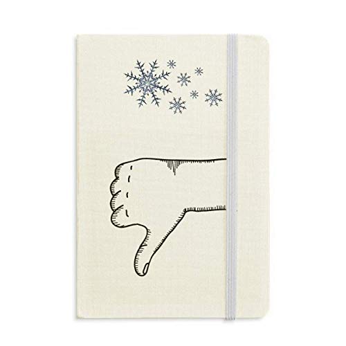 Carnet de notes épais au design de flocons d'hiver et geste original