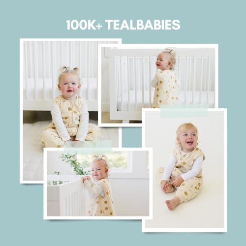 Image of Tealbee Dreamsuit Toddler Sleep Sack with Feet - Walker Sleep Bag with Legs, Rayon made from Bamboo, Winter 1.5 TOG, 2-Way Zipper, 3T-4T - Cookies