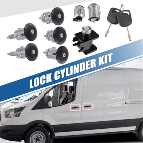 Kit de serrure auto avec cylindre haute résistance et clés pour Ford Transit Connect - 3