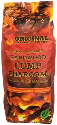 100% Natural Hardwood Lump Charcoals - Unique Blend of Apple, Cherry, and Oak Trees - No Smoke, No Sparks, and Low Ash (17.6lbs)