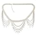 Victray Sequins Waist Chains Layered Body Chain Beach Fashion Belts Body Accessories Jewelry for Women and Girls (Silver)