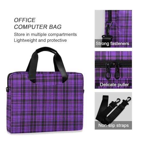 Bolso maletín portátil para laptop 15.6" morado miniatura 6