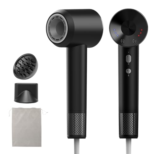 Secador pelo profesional, Secador de cabello Motor sin cepillo, Secador ionico 1600W, 500 millones de iones, 160000 U/Min,Magnetischer Düse und Diffusoren Hair Dryer für Zuha Secador pelo profesional, Secador de cabello Motor sin cepillo, Secador ionico 1600W, 500 millones de iones, 160000 U/Min,Magnetischer Düse und Diffusoren Hair Dryer für Zuha