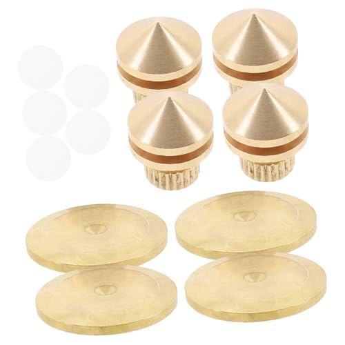 BRIGHTFUFU 4pcs Speaker Isolation Spikes High-Durability Isolation Feet for Enhanced Audio Quality Easy Installation Reduction for Speakers Amplifiers Elegant Design