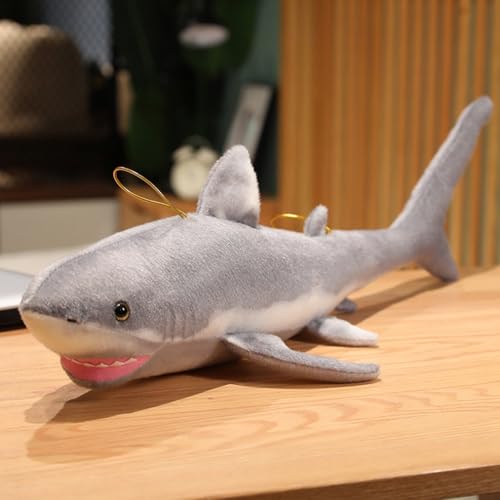 ぬいぐるみ 多機能 大きい サメ サメぬいぐるみ 抱き枕 アニマル 動物 腹ばい枕 抱き枕 座布団 椅子ソファー背当て 低反発クッション 寝室添寝枕 60cm リビング置物 部屋装飾 グレー 萌えグッズ 人気癒し系 おしゃれインテリア ロング
