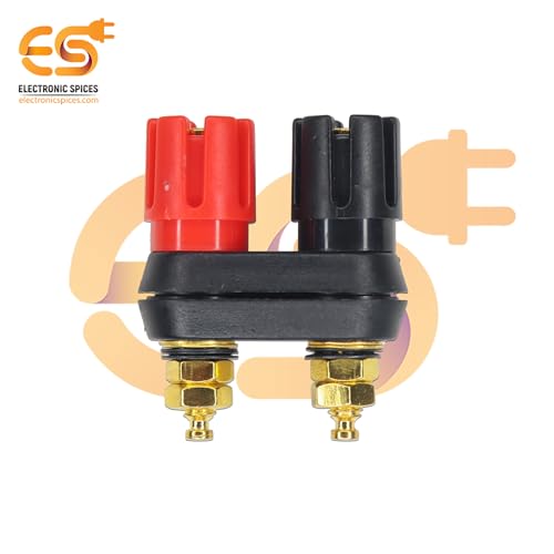 Image of Electronic Spices 4mm Dual Female Banana Jack Socket Binding Post Terminal Connector for Speaker, Amplifier & Audio Equipment (Pack of 5)