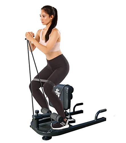 Deluxe Multi Function Deep Sissy Squat Bench 8 in 1 Home Gym with 2 Exercise Handles | Workout Station Leg Exercise Machine | Cardio Gym Workout Training Equipment, Ab Workout Sit Up Push Up