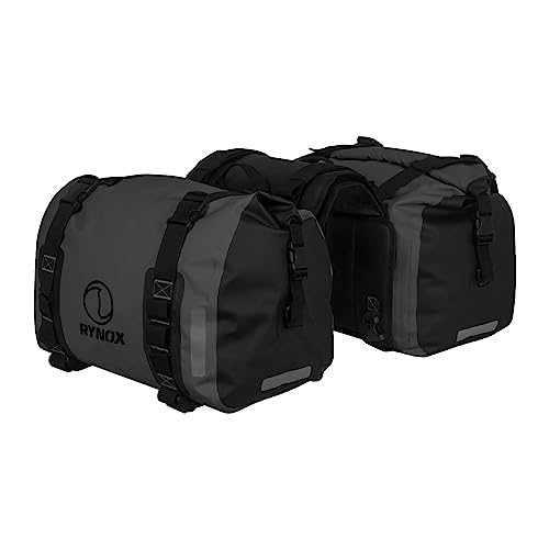 Rynox Vinyl Expedition Saddlebags 64L - 100% Stormproof Motorcycl...
