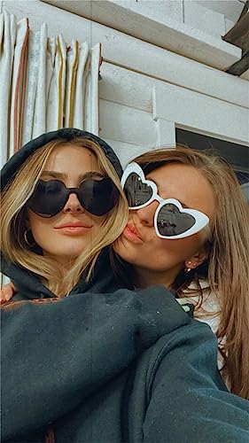 GIFIORE Heart Sunglasses Vintage Retro Oversized Heart Shaped Cat Eye Sun Glasses3