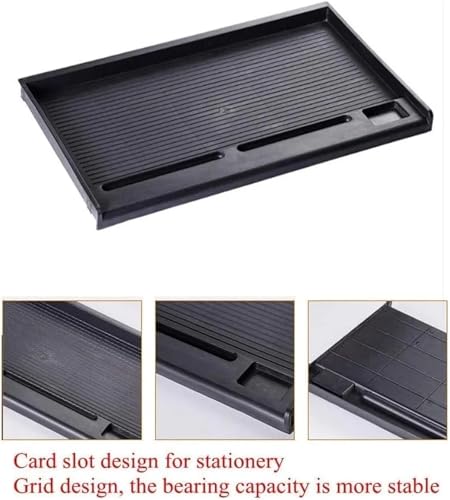Guías de Cajón con Rodamientos de Bolas para Extensión Completa, Bandeja Deslizante para Teclado para Organizador Bajo Escritorio para Gestión de Cables y Soporte para Tira de Energía (Blanco) miniatura 4