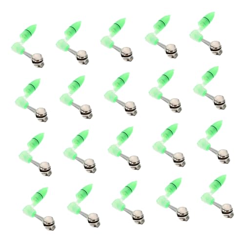 Hemoton Fishing Rod Bells 20 Sets Bait Alarms Led Night Fishing Accessories Fish Wire Indicators