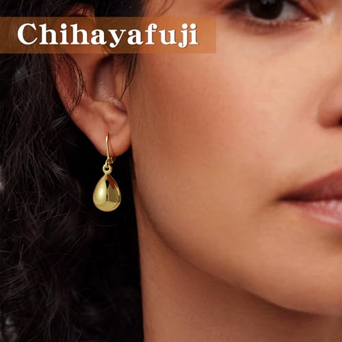 Gold/silver teardrop leverback earrings, 18K gold plated，hypoallergenic, teardrop leverback pendant earrings，earrings for women2
