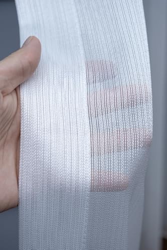 Rideau en tulle anti vis-à-vis rideau transparent moderne pour rail et tringle